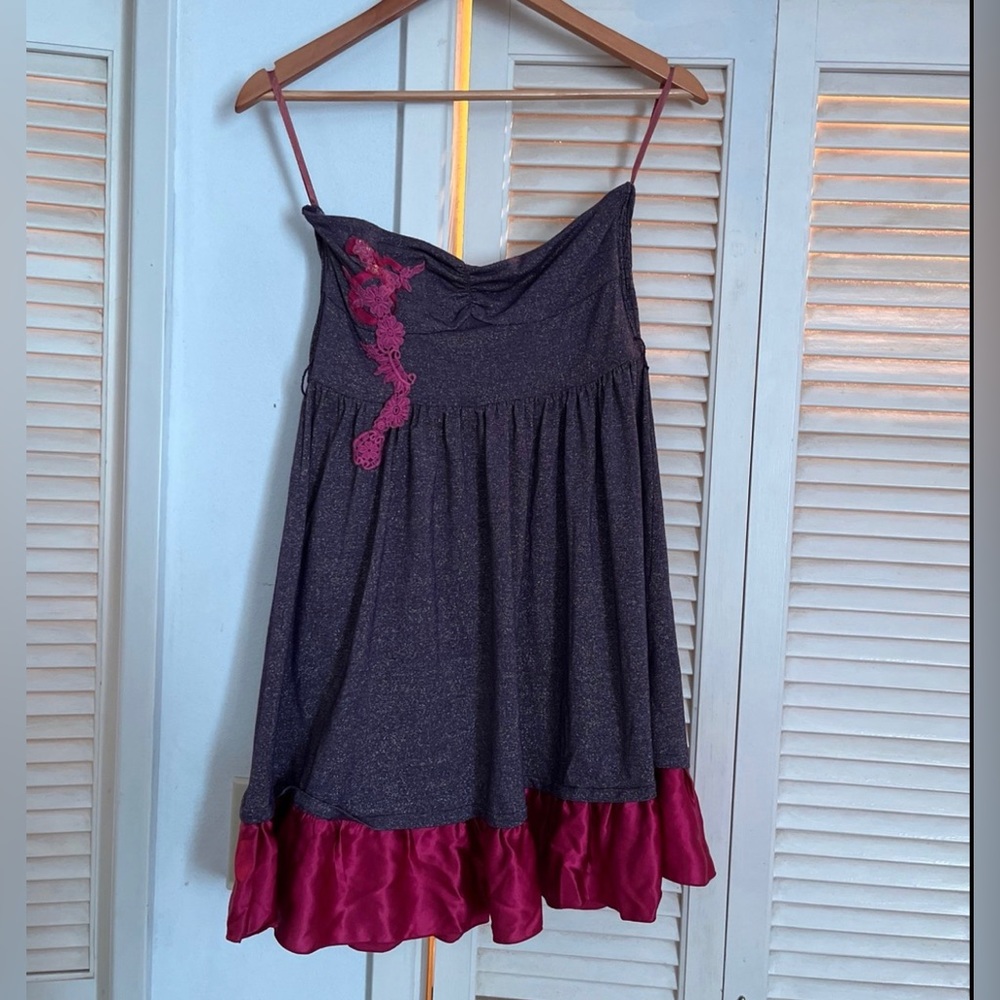 Free People Strapless Ruched Tunic-SIZE SMALL